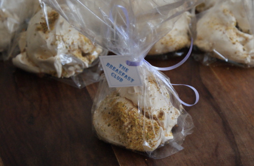 Pistachio and rose water meringues