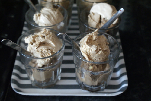Coffee and tea ice cream